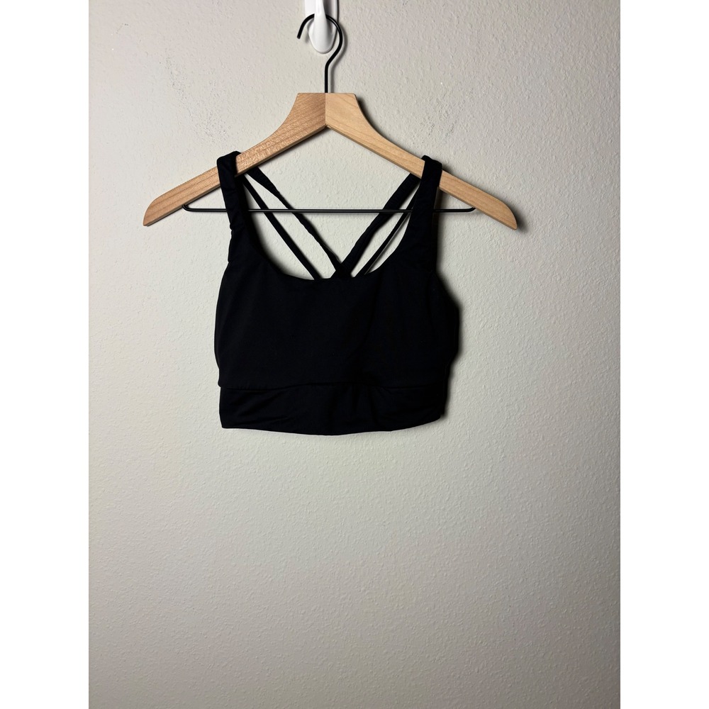 Lululemon Energy Longline Bra Medium Support B-D Cups Evolve Black Size S